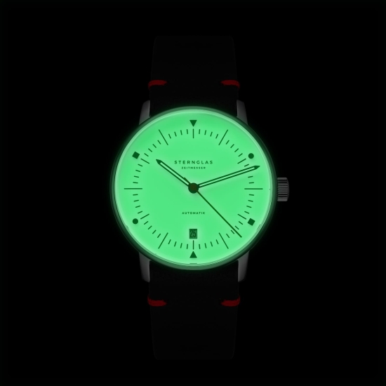 Sternglas Naos Automatik Edition Bauhaus X Saphirglas Rot S02-NAI24-VI29