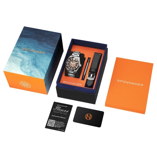 Preview: Spinnaker Herrenuhr Automatik Fleuss Saphirglas 43mm Schwarz SP-5118-11