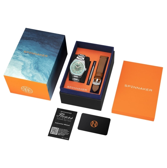 Preview: Spinnaker Herrenuhr Automatik Fleuss Saphirglas 43mm Türkis SP-5118-44