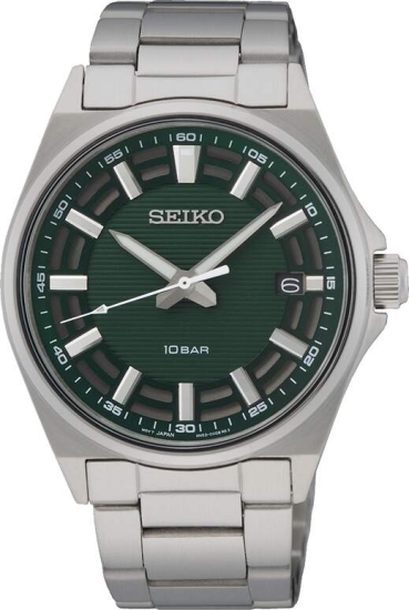 Seiko Herrenuhr Quarz Grün 10BAR SUR503P1