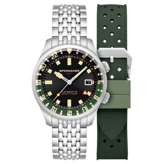 Spinnaker Herrenuhr Automatik Bradner GMT Saphirglas Grün SP-5121-44