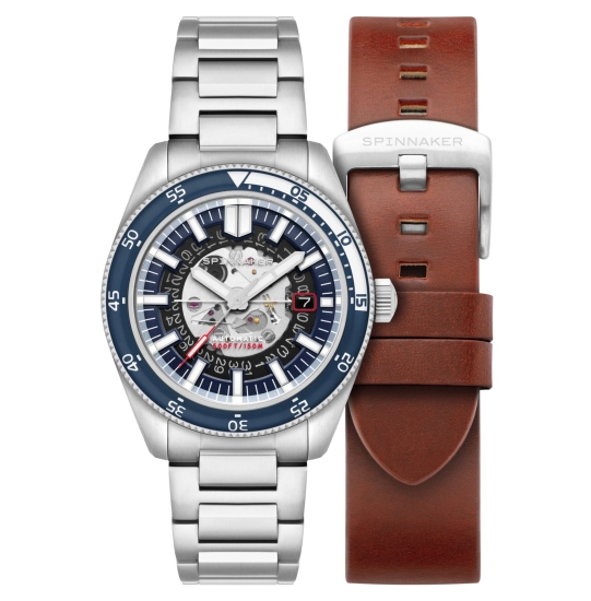 Spinnaker Herrenuhr Automatik Fleuss Saphirglas 43mm Blau SP-5118-22