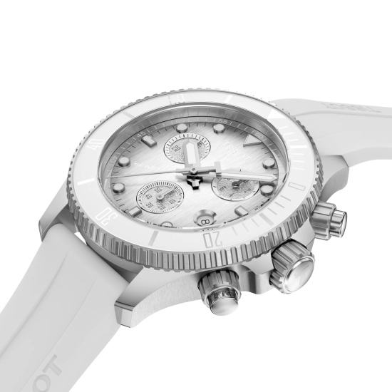 Tissot Unisex Uhr Seastar 1000 Chrono 38mm Weiss T120.217.17.011.00