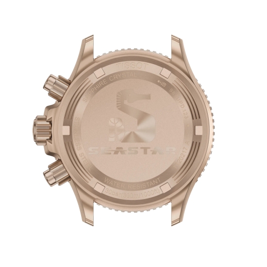 Tissot Unisex Uhr Seastar 1000 Chrono 38mm Türkis Rosé T120.217.17.011.00