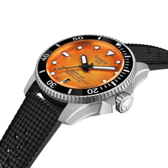 Preview: Tissot Herrenuhr Seastar 2000 Automatik Orange Schwarz 44mm T120.907.17.281.00