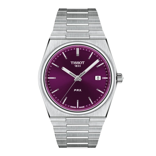 Tissot Herrenuhr PRX Saphirglas 10BAR 40mm Lila T137.410.11.401.00