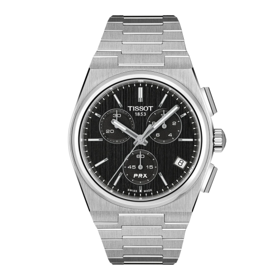 Tissot Herrenuhr PRX Chrono Quarz Saphirglas Schwarz 41mm T137.417.11.051.00