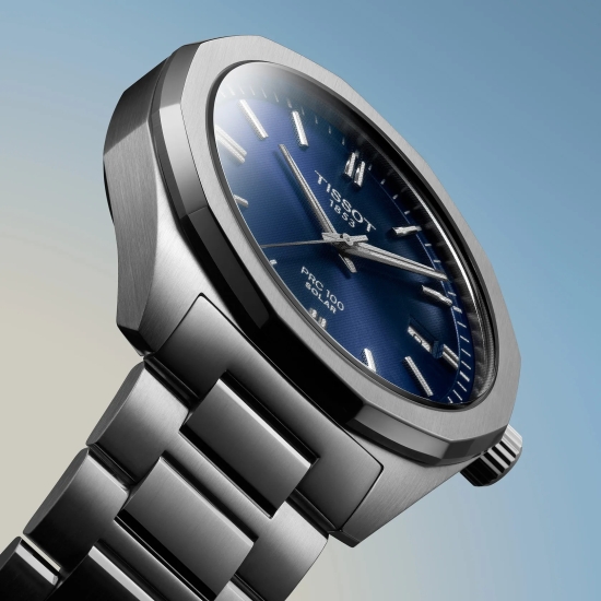 Tissot Herrenuhr PRC 100 Solar Saphirglas 39mm Blau T151.422.11.041.00