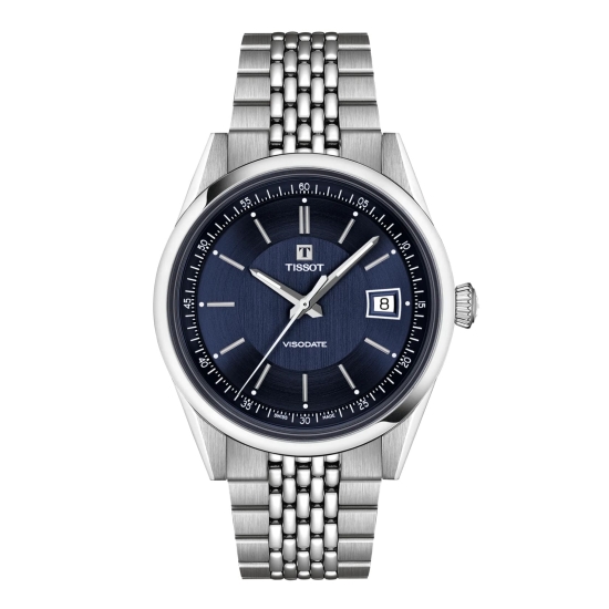 Tissot Herrenuhr Visodate Automatik Saphirglas Blau 39mm T157.407.11.041.00