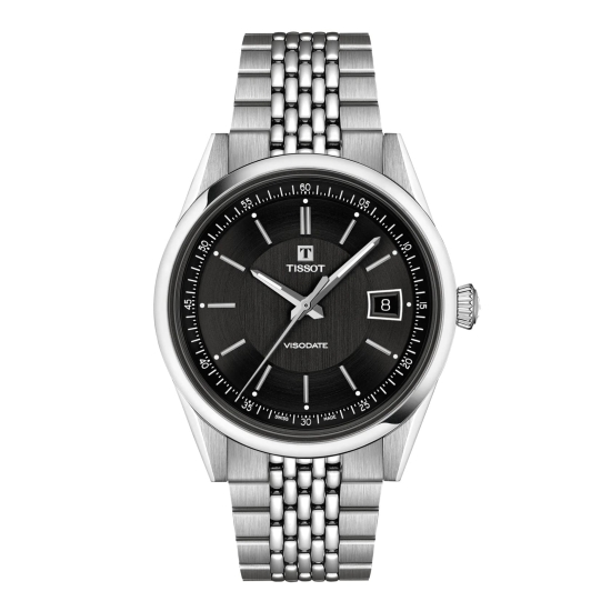 Tissot Herrenuhr Visodate Automatik Saphirglas Schwarz 39mm T157.407.11.051.00