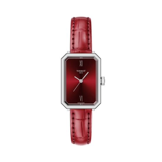 Tissot Damenuhr SRV Saphirglas Leder Rot T160.110.16.423.00
