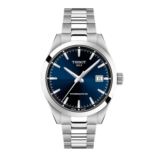 Tissot Herrenuhr Gentleman Automatik Blau 38mm T165.807.11.041.00