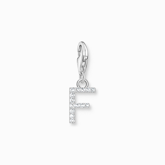 THOMAS SABO Charm Buchstabe F Silber 925 Zirkonia 1946-051-14