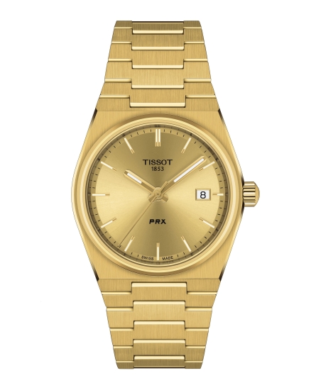 Tissot Damenuhr PRX 35mm goldfarbend T137.210.33.021.00