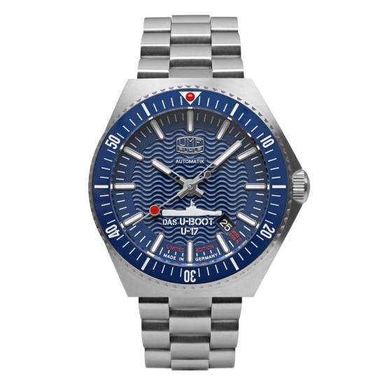 UMF Ruhla Herrenuhr Automatik U-Boot Saphirglas Blau Limited 1930M-3