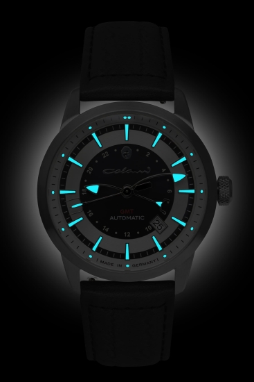 UMF Ruhla Herrenuhr Colani Automatik GMT Saphirglas Schwarz Limited 1364-2