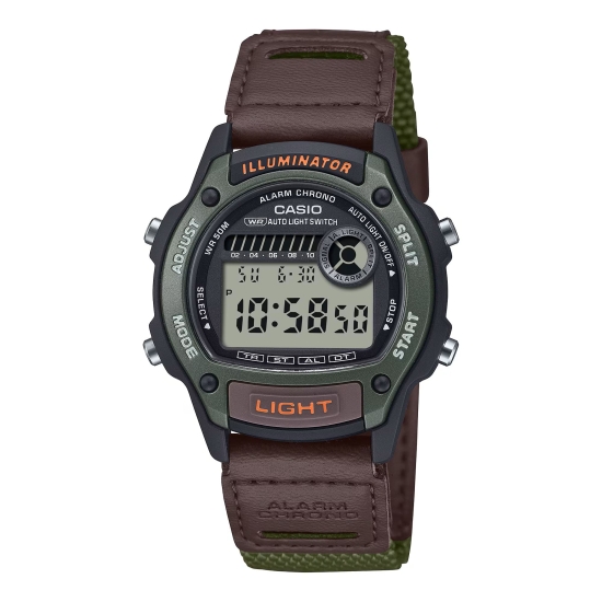 Casio Uhr Kinder Jugend Digital Alarm Licht Stopp 5 BAR Grün W-220HF-3AVEF