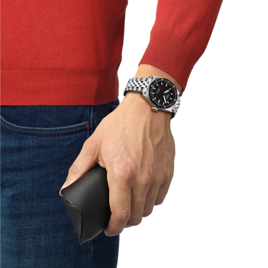 Preview: Tissot Herrenuhr PR516 Powermatic 80 Edelstahl Schwarz 38mm T149.407.11.051.00