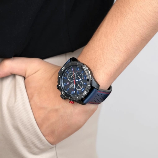 Preview: Festina Herrenuhr Chronograph Datum Schwarz/Blau 44mm F20519/3