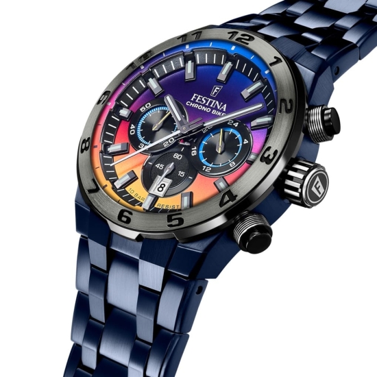 Festina Chrono Bike Herrenuhr Special Edition Datum Blau 45mm F20709/1