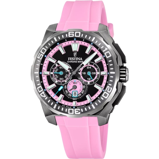 Festina Chrono Bike 2025 Herrenuhr Datum Pink 20BAR 46mm F20725/2