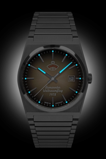 Preview: Ruhla Herrenuhr Automatik Space Control Saphirglas Datum 40mm 4660M-2