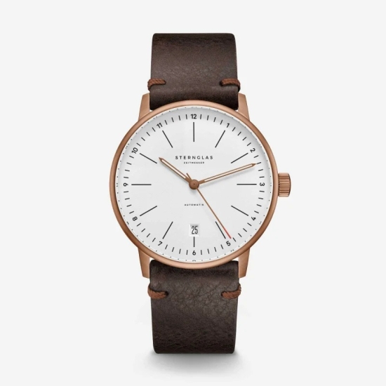 Sternglas Herrenuhr Modesto Automatik Bronze Leder 38mm Limitiert S02-MOB10-VI17