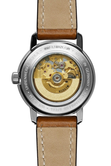 Preview: Zeppelin Damenuhr Barcelona Automatik Offenes Herz Leder Braun 9567-1