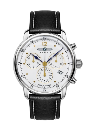 Zeppelin Herrenuhr Barcelona Chronograph Datum Leder 38mm 9586-1