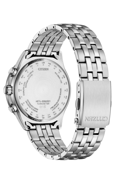 Citizen Herrenuhr Funkuhr Solar Saphirglas Mondphase Blau BY1030-50L