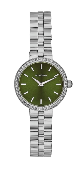 Adora Damenuhr Edelstahl Quarz Grün Klein 24mm AT5726