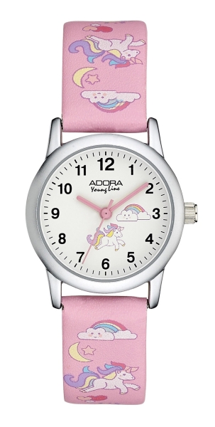 Adora Kinderuhr Mädchen Quarz Einhorn Rosa 26mm AY4487