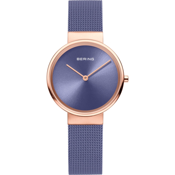Bering Damenuhr Quarz Saphirglas Milanaise Lila Rosé 31mm 14531-968