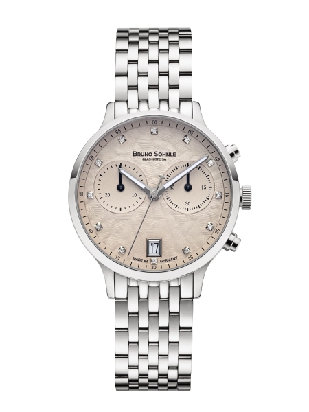 Bruno Söhnle Glashütte Damenuhr Bologna Chrono Datum Saphirglas17-13238-850