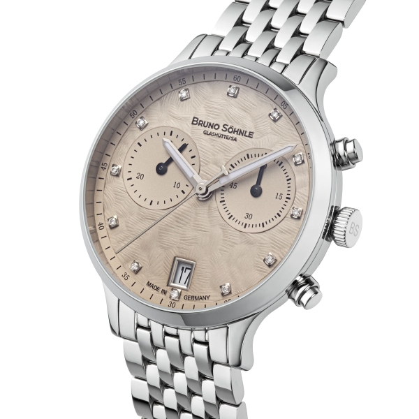 Bruno Söhnle Glashütte Damenuhr Bologna Chrono Datum Saphirglas17-13238-850
