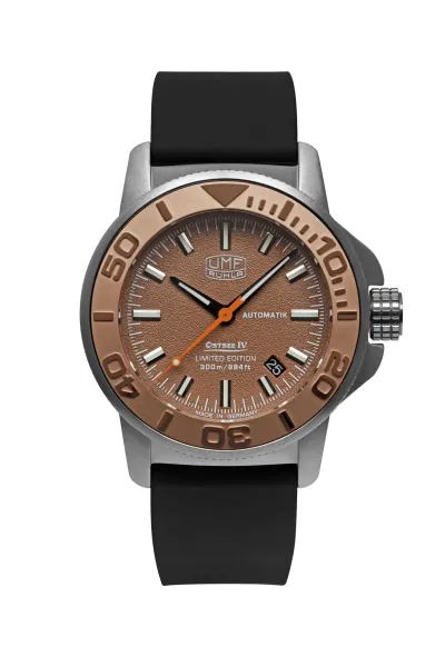 UMF Ruhla Herrenuhr Automatik Ostsee IV Rosé Saphirglas Limited 1970-4