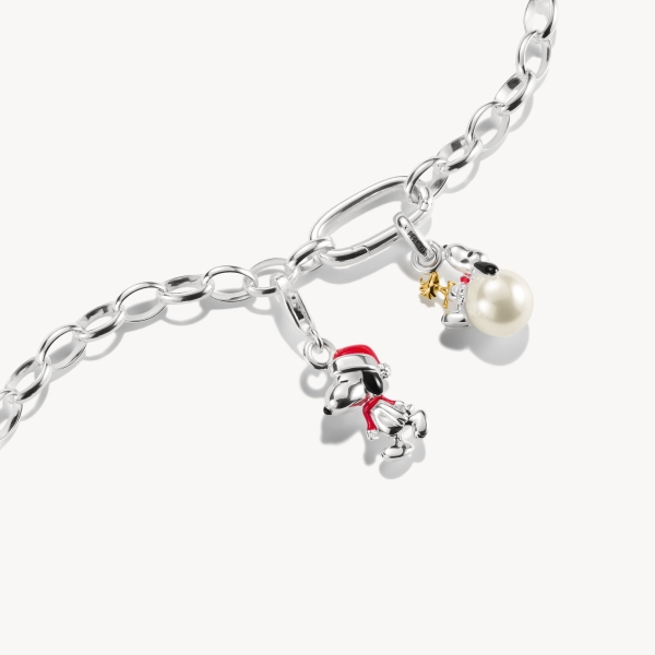 THOMAS SABO x Peanuts™ Snoopy Santa Edition Charm 925 Silber 2227-664-10