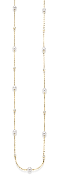 Max Fröhlich Damen Halskette Collier Perle 333 Gold 42+3cm 25-456