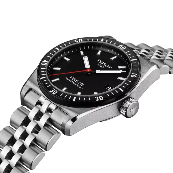 Tissot Herrenuhr PR516 Powermatic 80 Edelstahl Schwarz 38mm T149.407.11.051.00