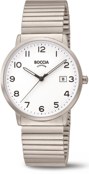 Boccia Titanium Herrenuhr Quarz Titan Datum Zugarmband 39mm 3660-01