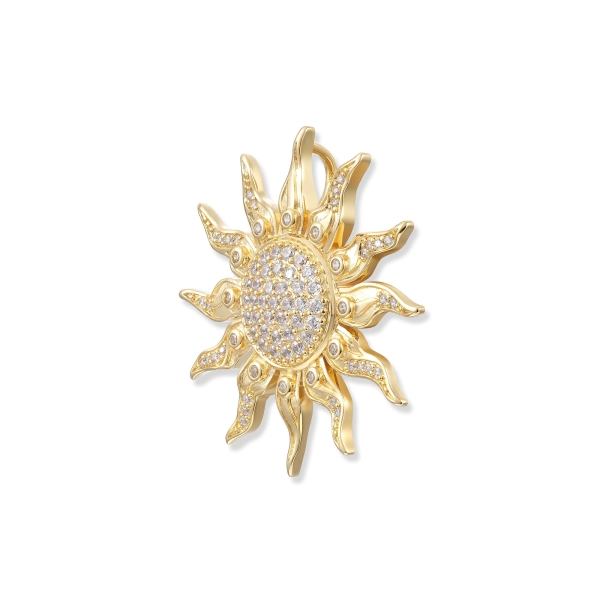 Seinerzeit Anhänger Sol Sonnen 925 Silber Goldfarben SZA-3960-461