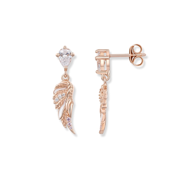 Seinerzeit Ohrstecker Schwan Selena Ohrringe 925 Silber Rosé SZA-2980-442