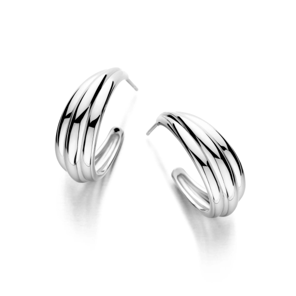 Spirit Icons Damen Ohrringe Steckcreole 925er Silber 25mm 42531