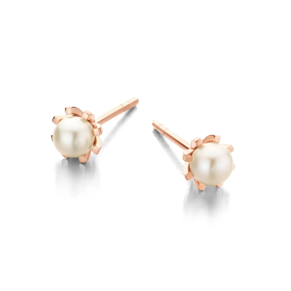 Spirit Icons Damen Ohrringe Ohrstecker 925 Silber Rosé Perle 42564