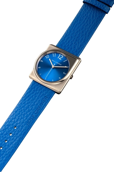 Rolf Cremer Damenuhr Fusion Edelstahl Blau Leder 36mm 508806