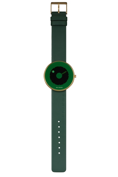 Rolf Cremer Damenuhr Running Gent Edelstahl Quarz Grün Leder 42mm 509406