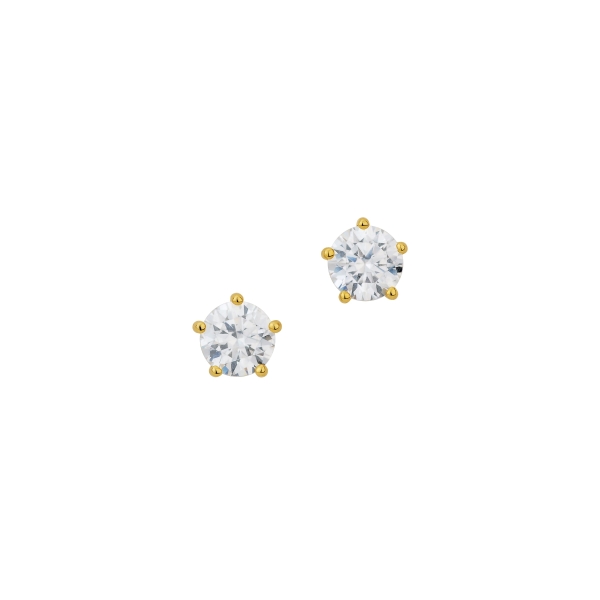 CEM Damen Ohrringe Ohrstecker 585er Gelbgold Zirkonia 5mm 6-212986-001