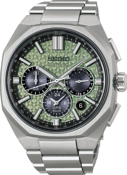 Seiko Astron Herrenuhr „Crystal Green“ GPS Solar Saphirglas Limited Edition HAB005J1