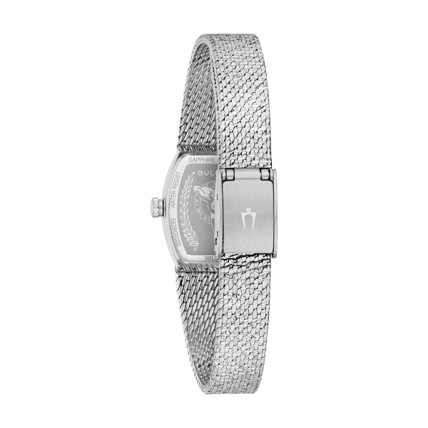 Bulova Damenuhr Quarz Edelstahl Saphirglas Blau Klein 96L343