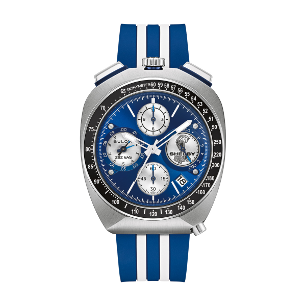 Bulova Herrenuhr SHELBY® Racer Chrono Saphirglas Blau Limited Edition 98B452